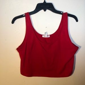 Red crop top